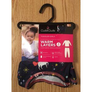 New Girls 2pc Cuddl Duds Pajamas Unicorn Print Set Size 2T/3T